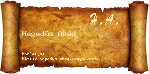 Hegedűs Abád névjegykártya